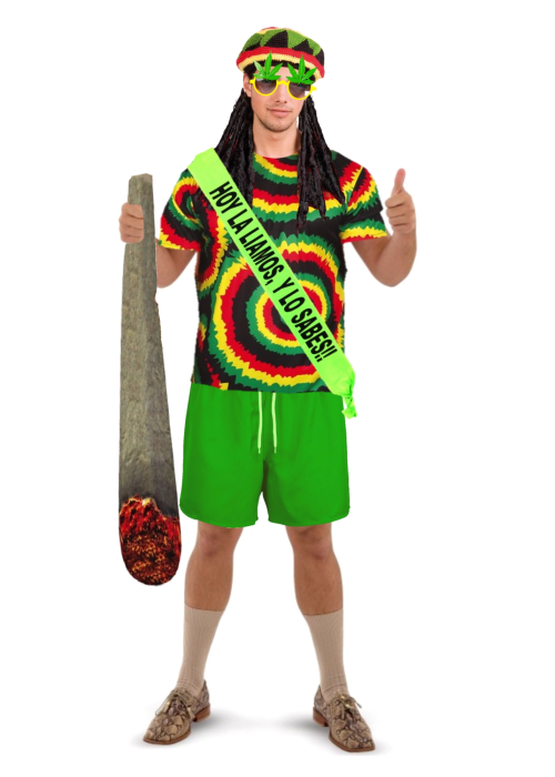 Disfraz de Marihuana con banda - Disfraces Despedida Soltero