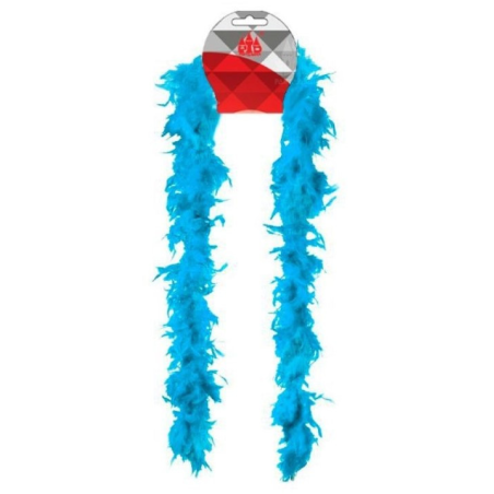 Boa Plumas Azul Claro