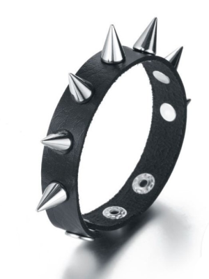Pulsera Negra con Pinchos