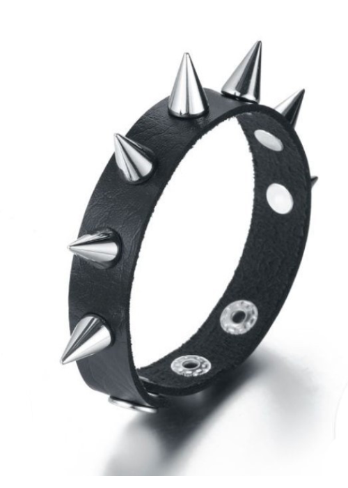 Pulsera Negra con Pinchos
