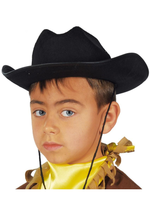 Sombrero Vaquero Negro Infantil - Complementos de Vaqueros