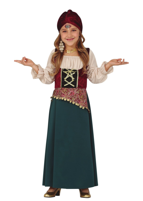 Disfraz de Zingara Verde Infantil