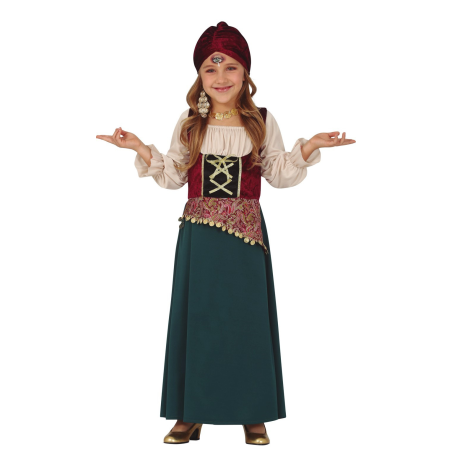Disfraz de Zingara Verde Infantil