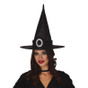 Sombrero Bruja Negro Detalle