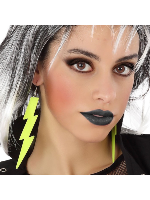 Pendientes Rayo Amarillo Neon