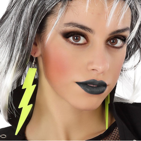 Pendientes Rayo Amarillo Neon