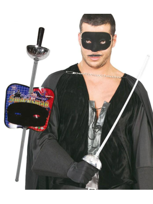 Buy a Mask and Foil Silver for only 1.50€ – costume Shop online