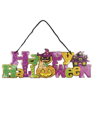Colgante Happy Halloween Gliter