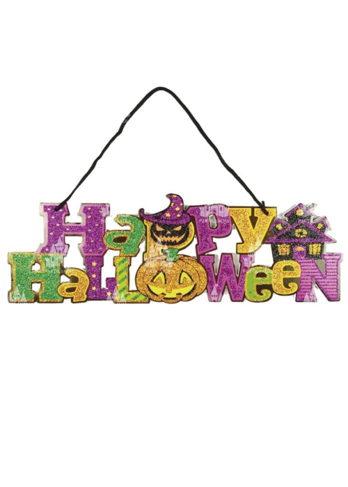 Colgante Happy Halloween Gliter