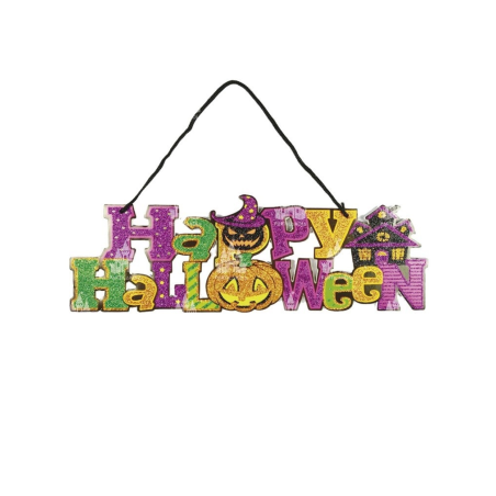 Colgante Happy Halloween Gliter