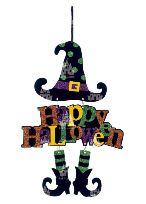 Cartel Sombrero Bruja Happy Halloween