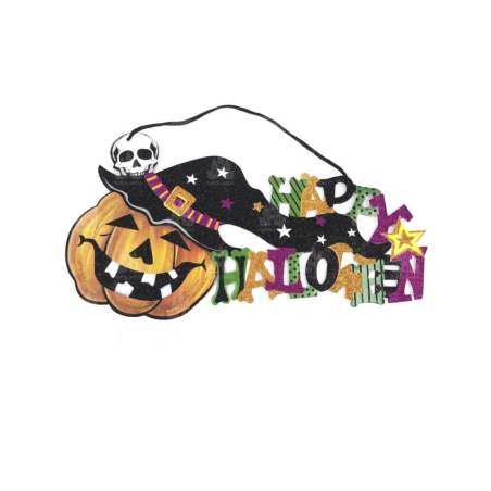 Cartel Calabaza con Sombrero Happy Halloween