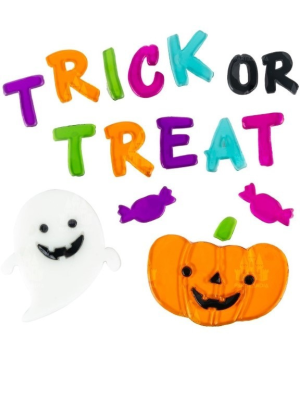 Pegatinas Trick or Treat Calabaza y Fantasma en Gel