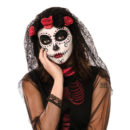 Diadema de flores con Velo