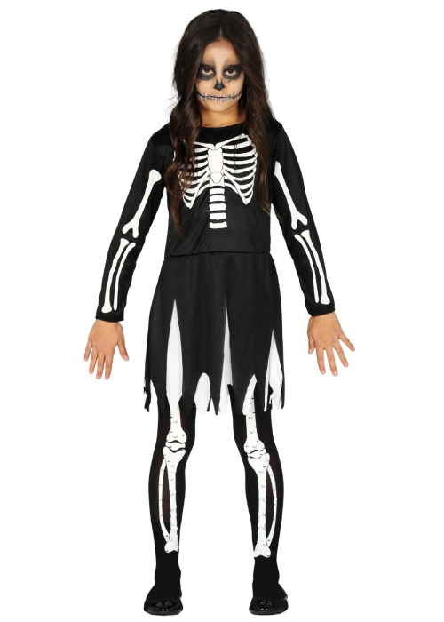 Disfraz de Vestido Esqueleto Infantil