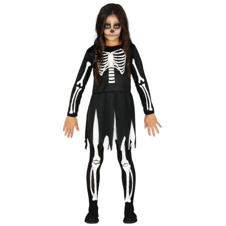 Disfraz de Vestido Esqueleto Infantil