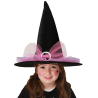 Sombrero Bruja Infantil Lazo Rosa