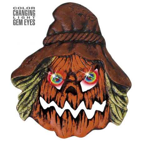 Calabaza Espantapajaros con Ojos de Colores