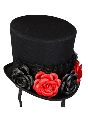 Chistera Catrina flores - Accesorios Halloween