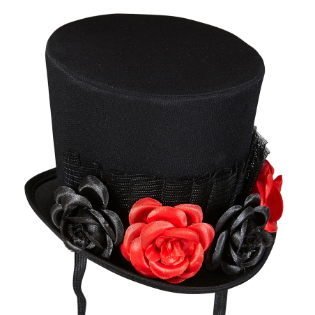Chistera Catrina flores - Accesorios Halloween