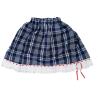 Falda cuadros con Puntilla Bebe