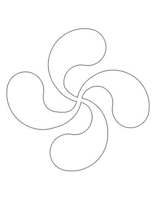 Vinilo Textil Lauburu Blanco 1x11