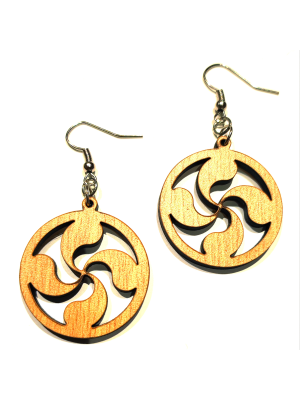 Pendientes Lauburu Madera
