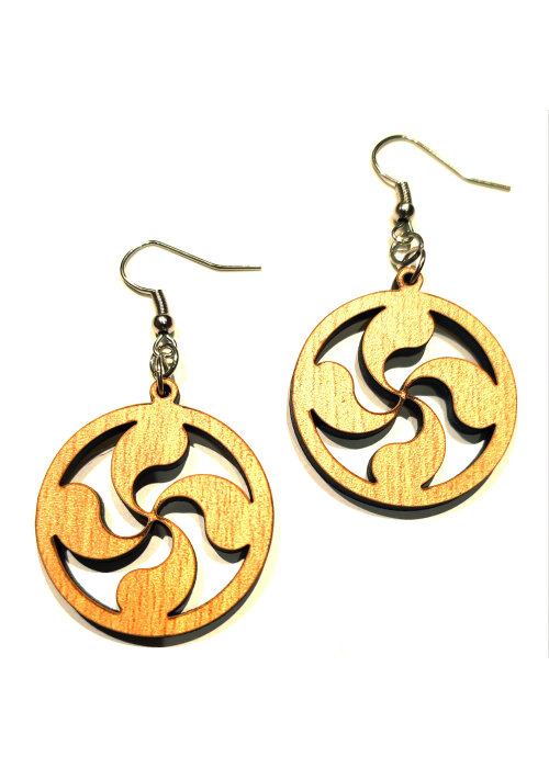 Pendientes Lauburu Madera