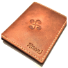 Cartera con Lauburu de Piel Marron  - Bolsos y Carteras