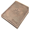 Cartera con Eguzkilore de Piel Marron Oscuro - Bolsos y Carteras