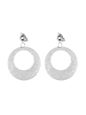 Pendientes Aro Purpurina Rosa