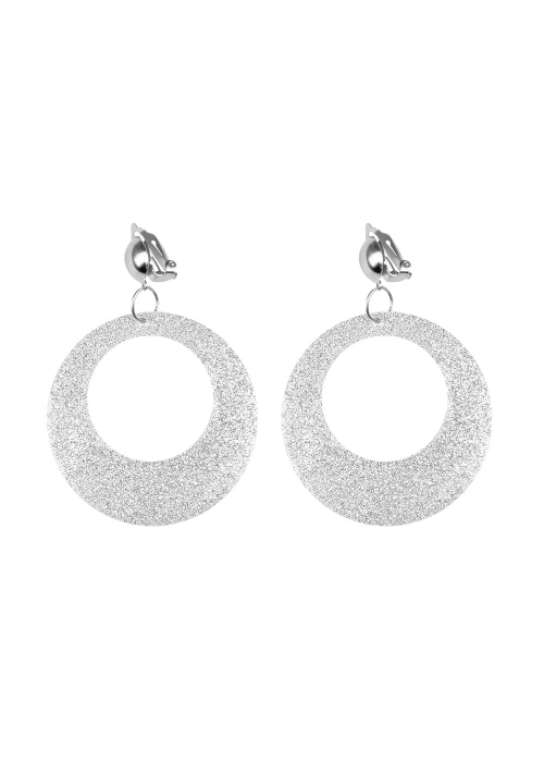 Pendientes Aro Purpurina Rosa
