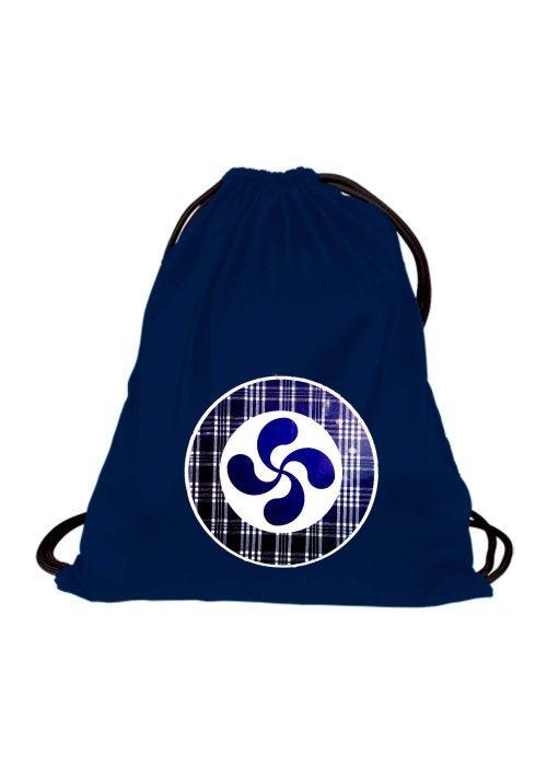 Mochila Arrantzale Azul Lauburu Circulo Cuadros
