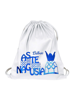 Mochila Aste Nagusia Mari Baldosa Bilbao Blanca