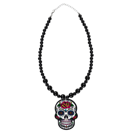 Collar Calabera Mexicana Bolas