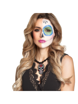 Collar Calabera Mexicana Bolas