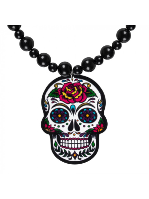 Collar Calabera Mexicana Bolas