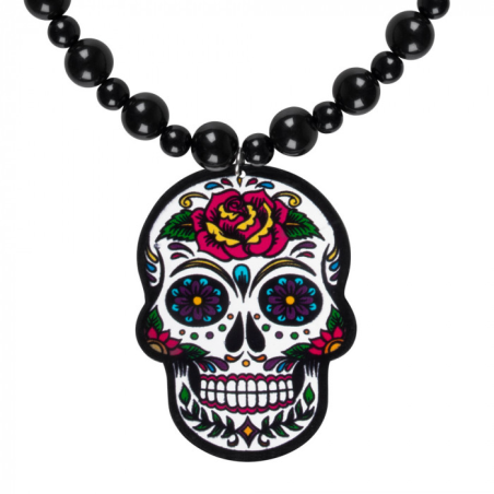 Collar Calabera Mexicana Bolas