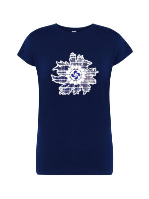 Camiseta Eguzkilore Lauburu Mujer Azul