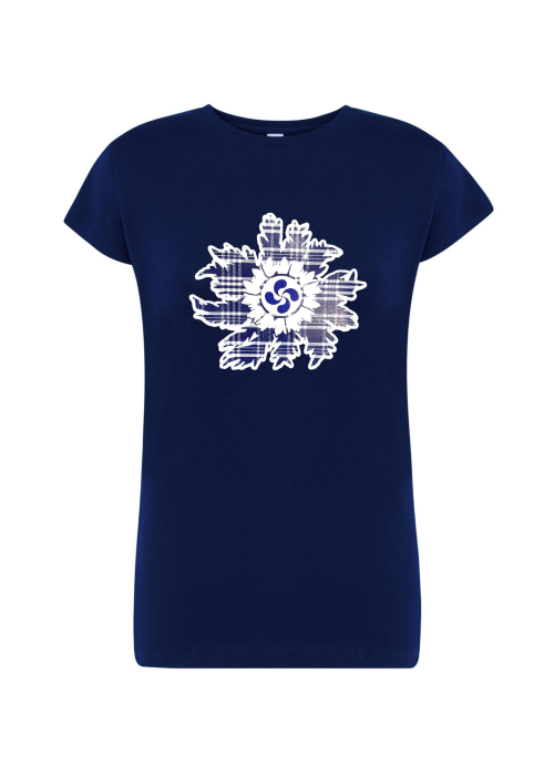 Camiseta Eguzkilore Lauburu Mujer Azul