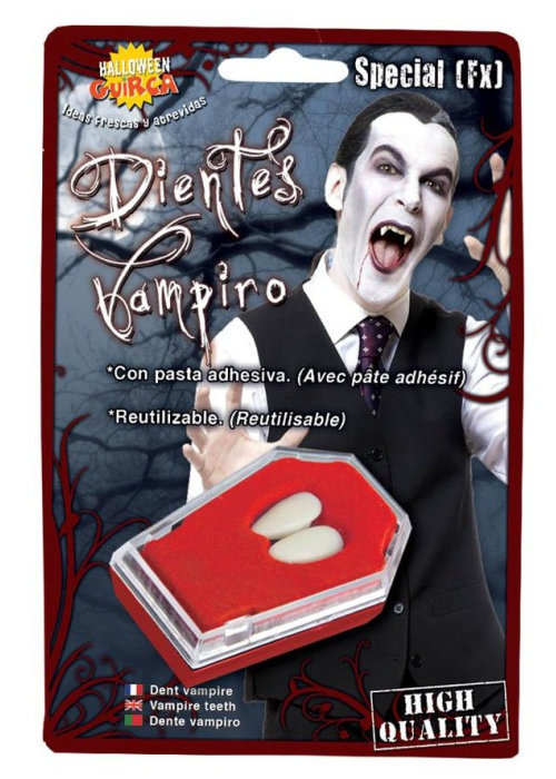 Comprar Colmillos de Vampiro con Pegamento - Dentaduras para Halloween