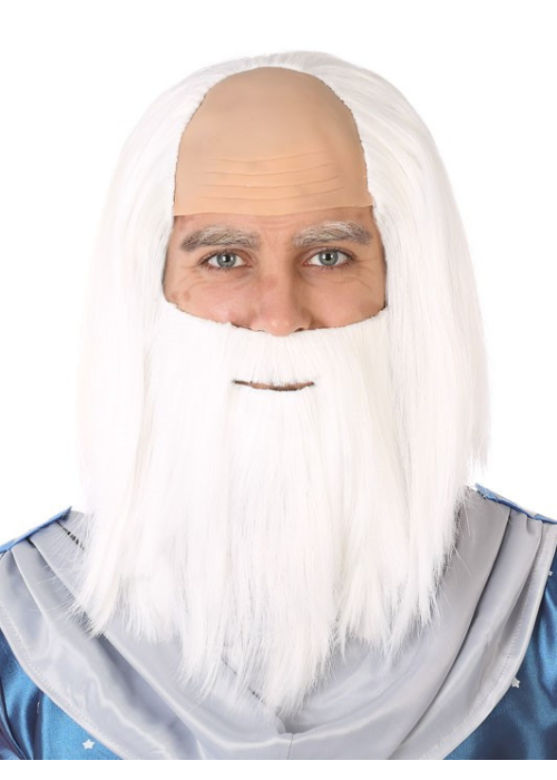 Perruca i Barba Blanca amb una Calvície