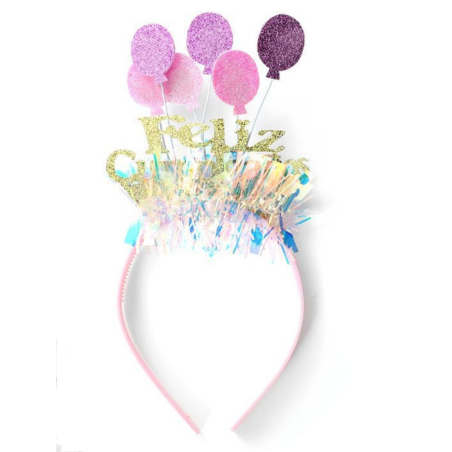 Diadema Feliz Cumpleños Globos