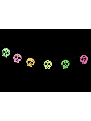 Guinalda Calaveras Catrinas Neon