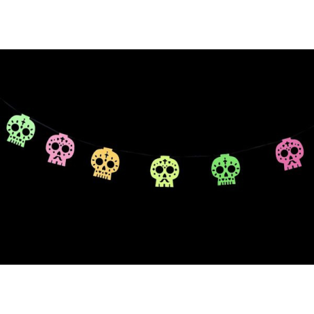 Guinalda Calaveras Catrinas Neon