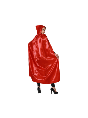 Capa Roja con Capucha Satinada