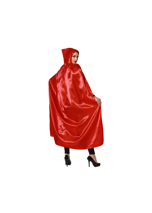 Capa Roja con Capucha Satinada