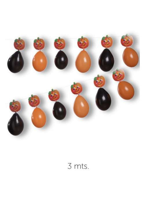 Guirnalda de Calabazas con Globos - Guirnaldas y Globos
