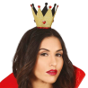 Diadema Con Corona con Brillos Rojos