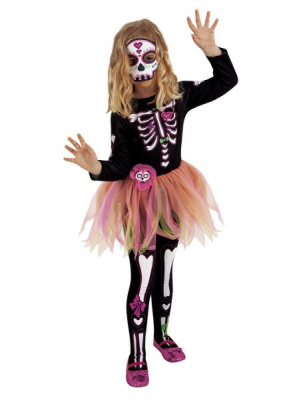 Disfraz de Esqueleto colores Tutu Infantil